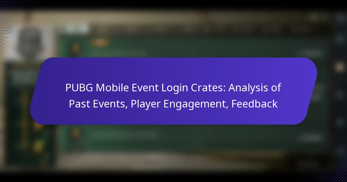 PUBG Mobile Event Login Crates: Analysis of Past Events, Player Engagement, Feedback
