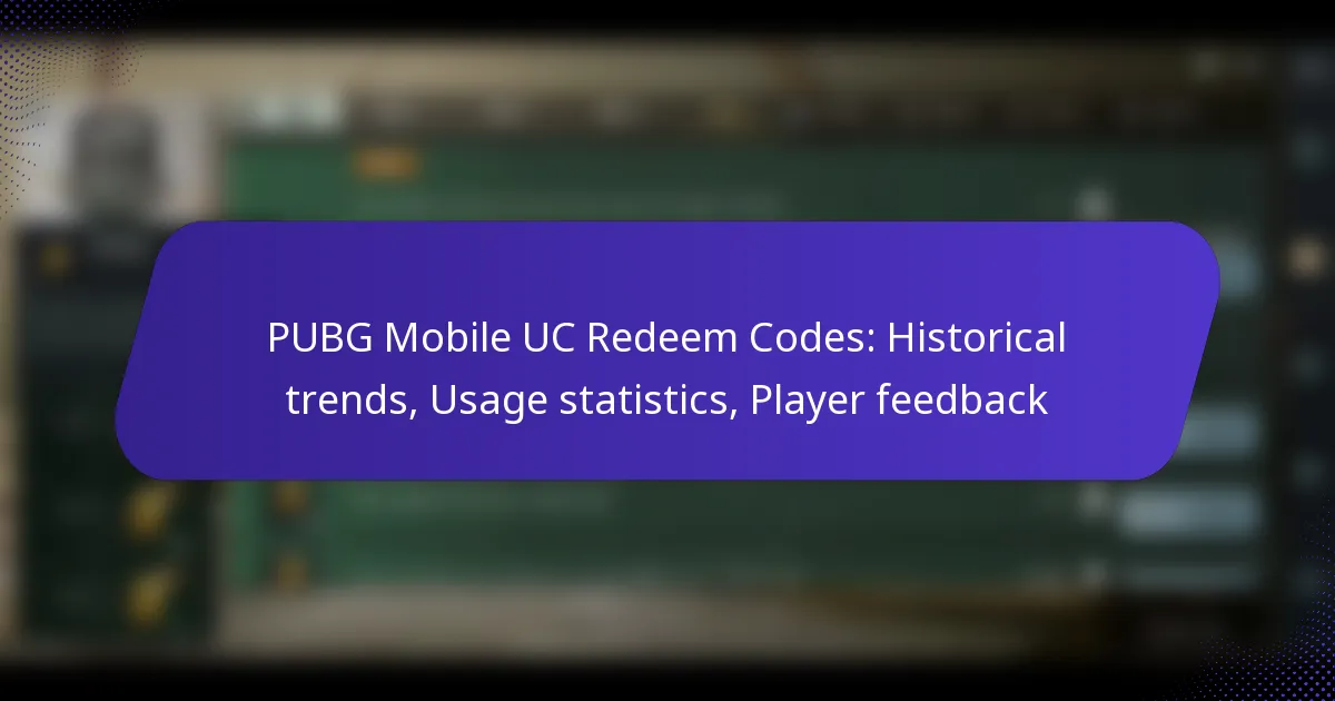PUBG Mobile UC Redeem Codes: Historical trends, Usage statistics, Player feedback