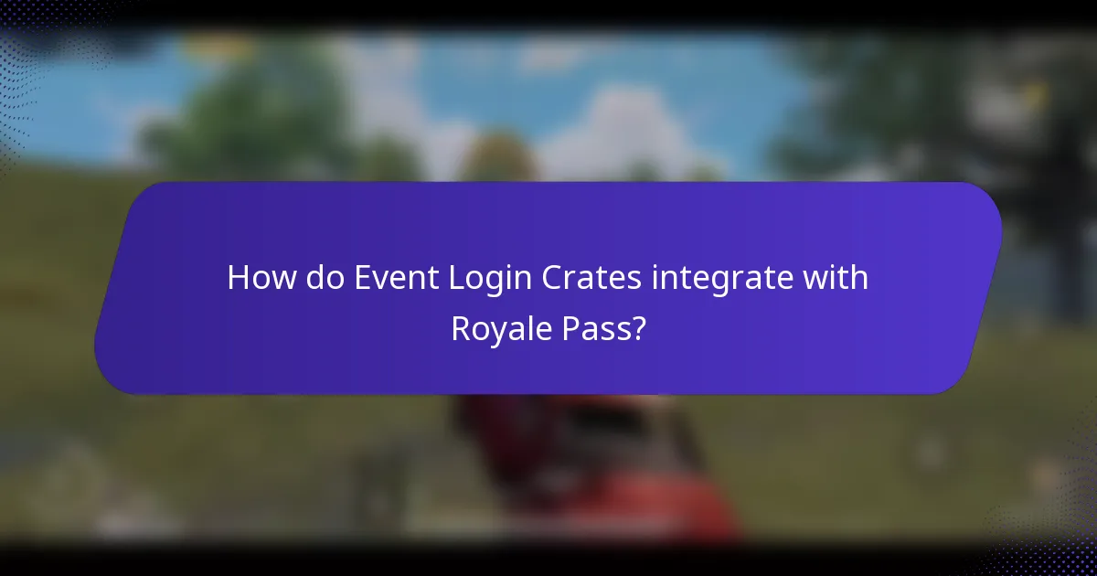 How do Event Login Crates integrate with Royale Pass?