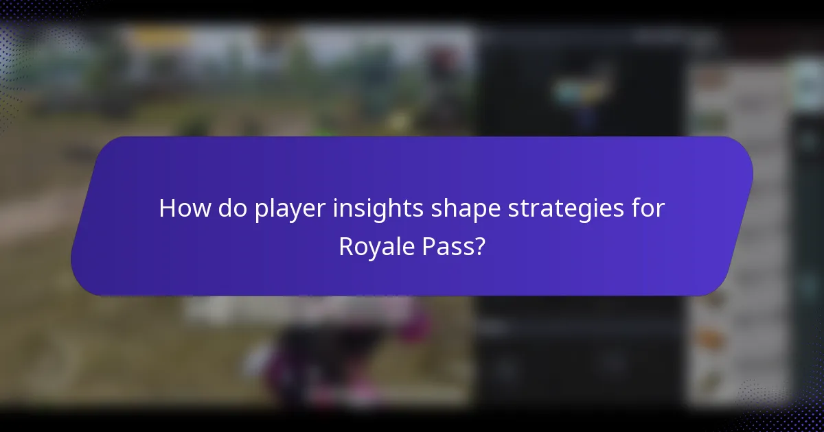 How do player insights shape strategies for Royale Pass?