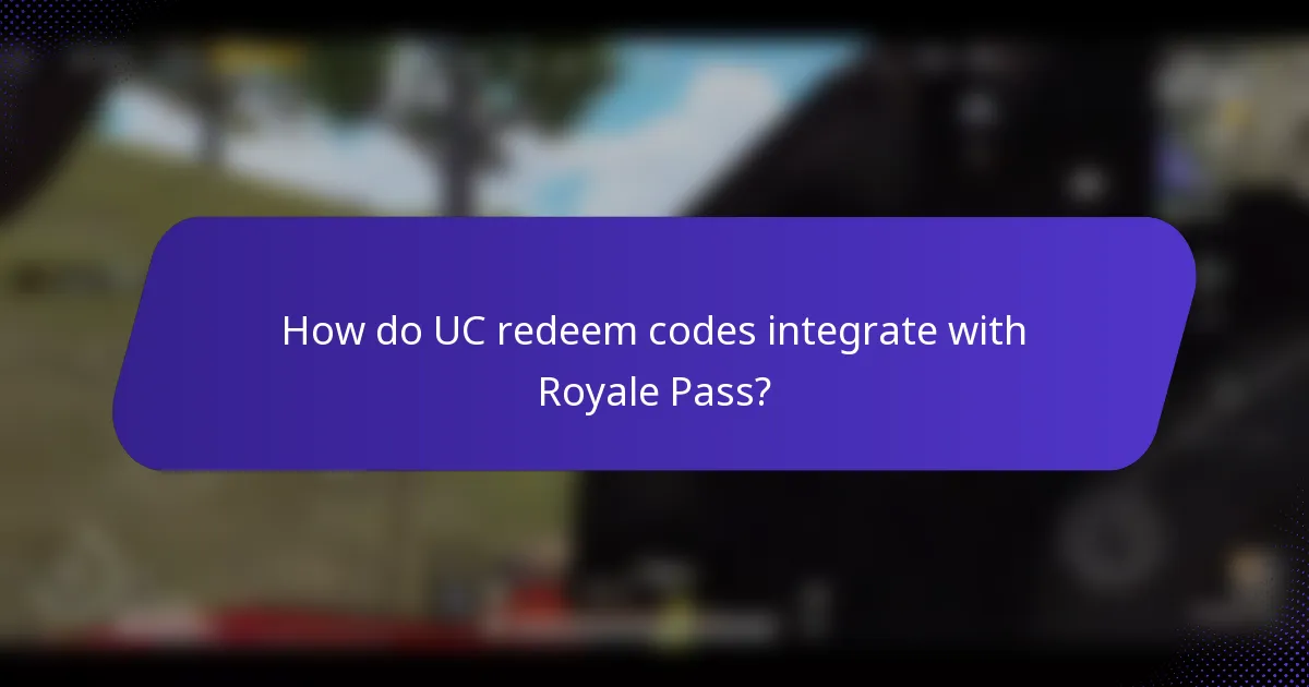 How do UC redeem codes integrate with Royale Pass?