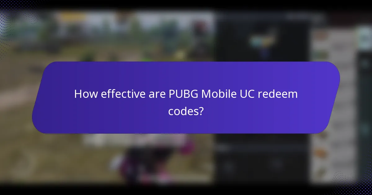 How effective are PUBG Mobile UC redeem codes?