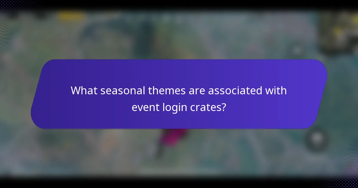 What seasonal themes are associated with event login crates?