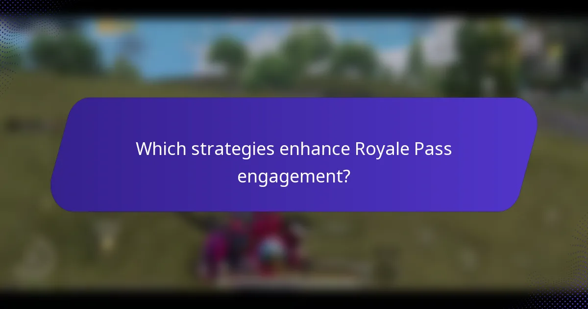 Which strategies enhance Royale Pass engagement?